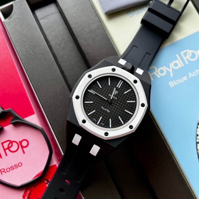 AP x Swatch Royal Oak Dopamine Dial Quartz Movement Pocket Watch & Wrist Watch 8 colors【Dial diameter：42mm】29202610