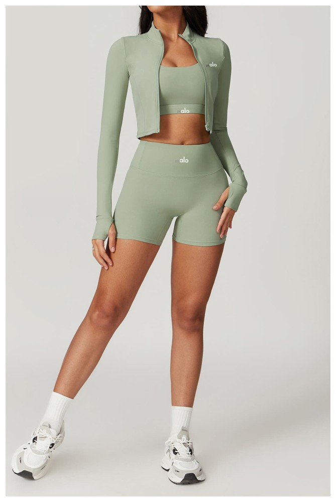 Seamless Naked Feel Shockproof High Waist Yoga Shorts 3-Piece Set 10 colors 29202627