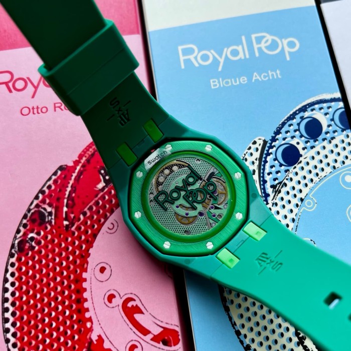 AP x Swatch Royal Oak Dopamine Dial Quartz Movement Pocket Watch & Wrist Watch 8 colors【Dial diameter：42mm】29202610