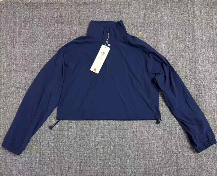 American Style Waist Cutout Design Zip Cropped Sports Set 6 colors 29201427