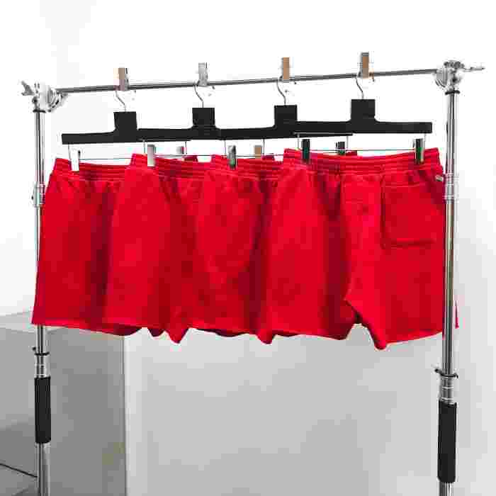[Big & Tall for weights up to 220 lbs]1:1 quality version 555 Bright Red Zip Up Hoodie & Shorts Set 29204989