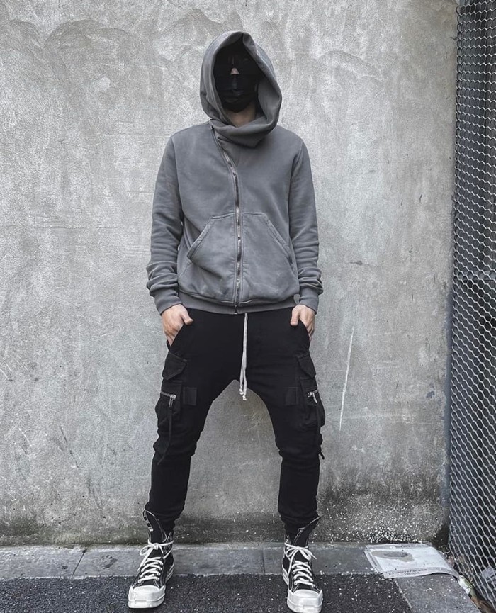 1:1 quality version Classic Diagonal Zip Wizard Hoodie 2 colors 29214042