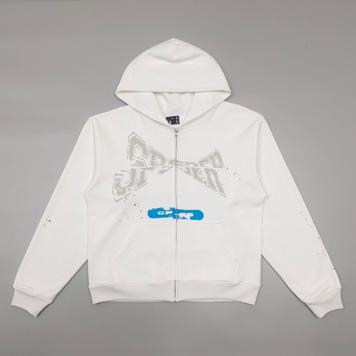 [Big & Tall for weights up to 220 lbs]1:1 quality version Big White Number 5 Print On Back Zip Up Hoodie & Shorts Set 29204991