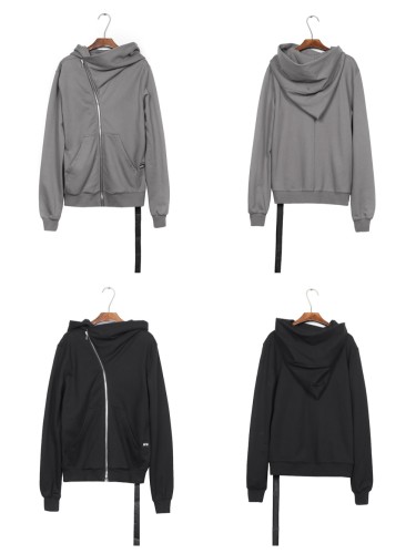 1:1 quality version Small Label Streamer Diagonal Zip Wizard Hoodie 2 colors 29214048