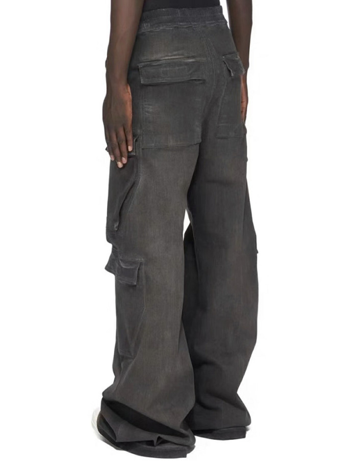 1:1 quality version Washed Workwear Big Pocket Wide Leg Jeans 2 colors 29214046