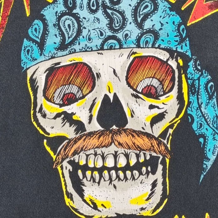 [Big & Tall for weights up to 220 lbs]1:1 quality version Skull Pirate Black Print Washed Tee 29213965