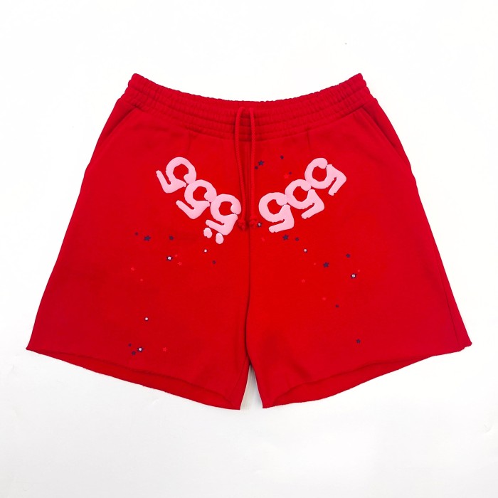 [Big & Tall for weights up to 220 lbs]1:1 quality version 555 Bright Red Zip Up Hoodie & Shorts Set 29204989
