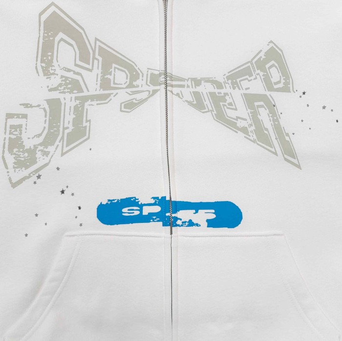 [Big & Tall for weights up to 220 lbs]1:1 quality version Big White Number 5 Print On Back Zip Up Hoodie & Shorts Set 29204991