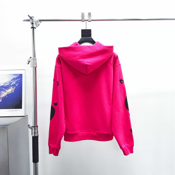 [Big & Tall for weights up to 220 lbs]1:1 quality version Black Star Magenta Zip Up Hoodie & Shorts Set 29204990