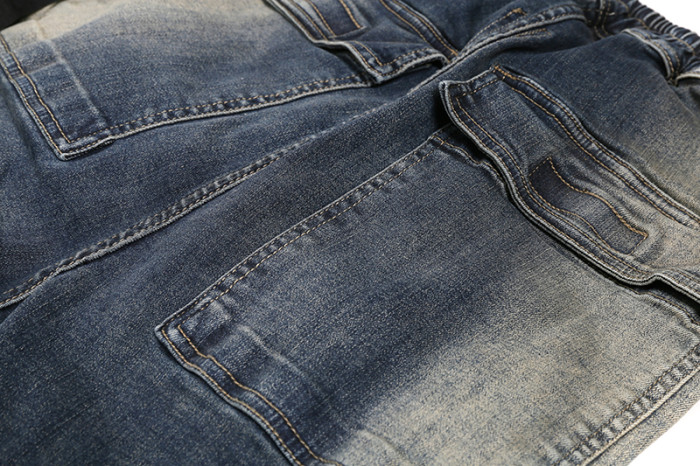 1:1 quality version Washed Workwear Big Pocket Wide Leg Jeans 2 colors 29214046