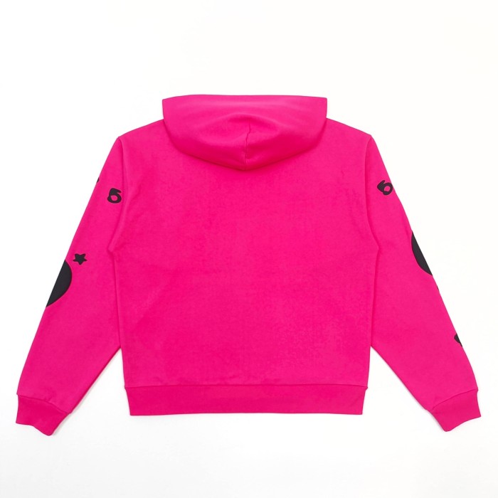 [Big & Tall for weights up to 220 lbs]1:1 quality version Black Star Magenta Zip Up Hoodie & Shorts Set 29204990