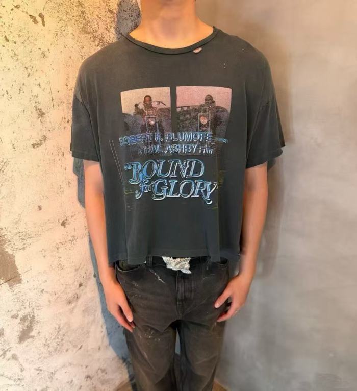 [Big & Tall for weights up to 220 lbs]1:1 quality version Road To Glory Vintage Print Washed Tee 29213968