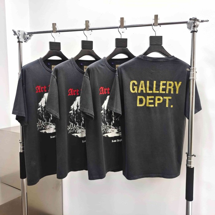 [Big & Tall for weights up to 220 lbs]1:1 quality version Skull Castle Black Print Washed Tee 29213964