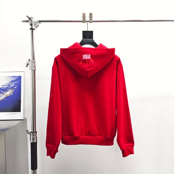 [Big & Tall for weights up to 220 lbs]1:1 quality version 555 Bright Red Zip Up Hoodie & Shorts Set 29204989