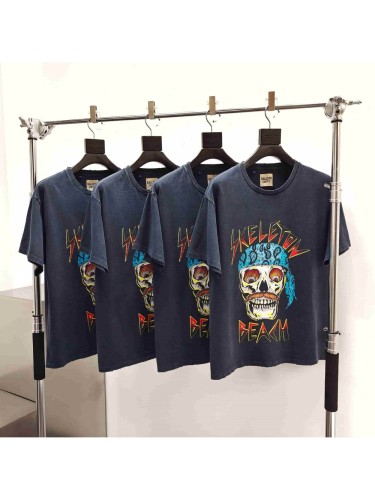 [Big & Tall for weights up to 220 lbs]1:1 quality version Skull Pirate Black Print Washed Tee 29213965