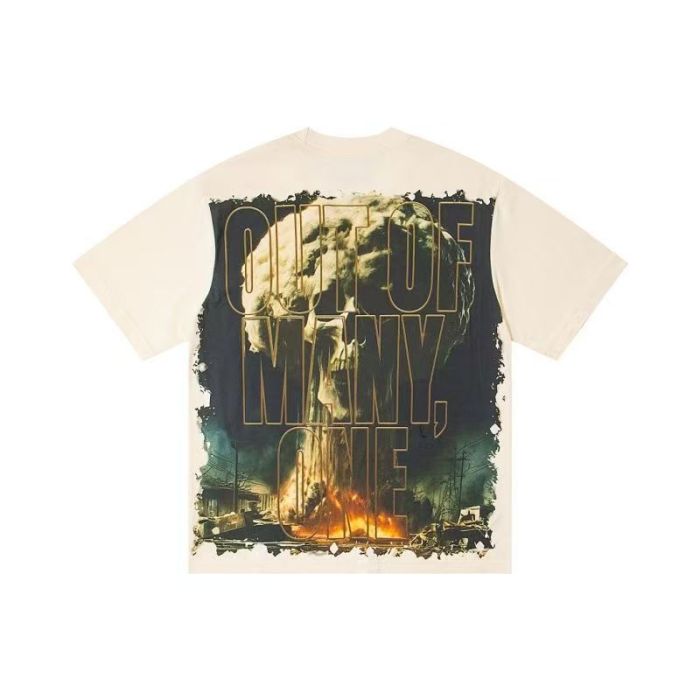 Skeleton Hand Detonator Button Printed Washed Tee 3 colors 29204974