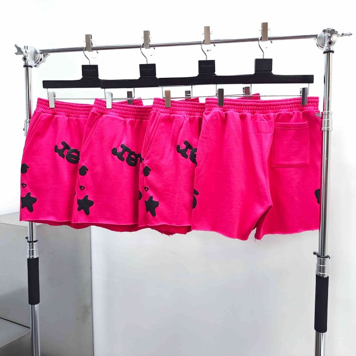 [Big & Tall for weights up to 220 lbs]1:1 quality version Black Star Magenta Zip Up Hoodie & Shorts Set 29204990