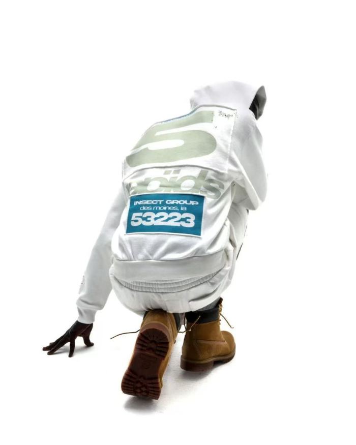 [Big & Tall for weights up to 220 lbs]1:1 quality version Big White Number 5 Print On Back Zip Up Hoodie & Shorts Set 29204991
