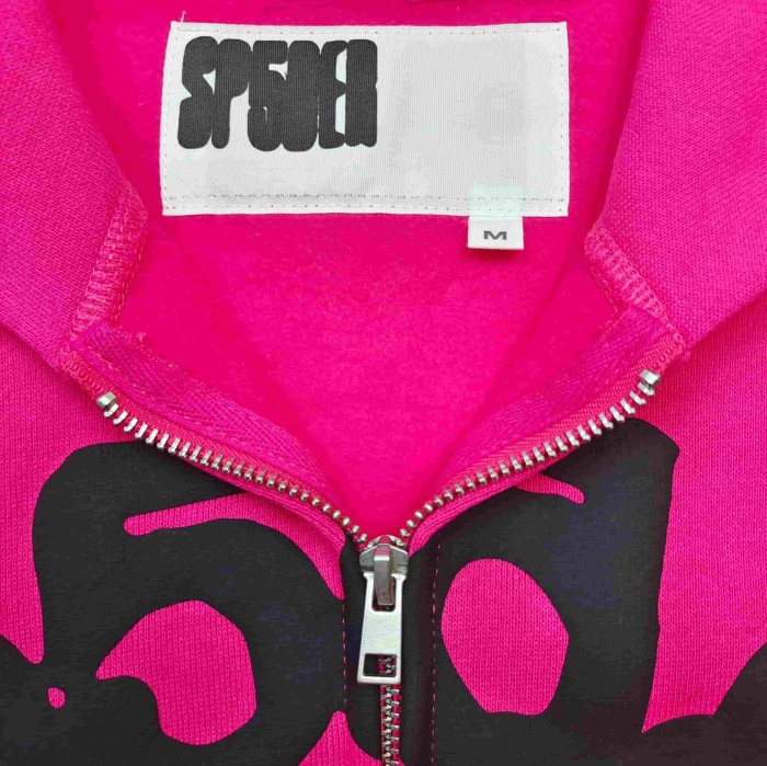 [Big & Tall for weights up to 220 lbs]1:1 quality version Black Star Magenta Zip Up Hoodie & Shorts Set 29204990