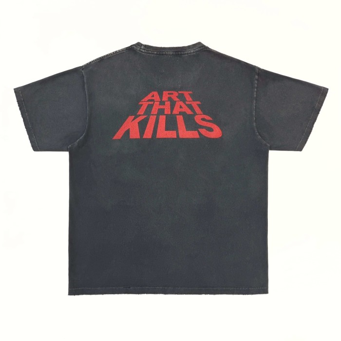 [Big & Tall for weights up to 220 lbs]1:1 quality version Skull Pirate Black Print Washed Tee 29213965