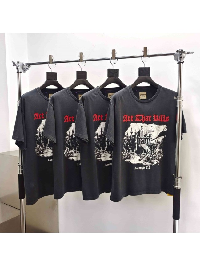 [Big & Tall for weights up to 220 lbs]1:1 quality version Skull Castle Black Print Washed Tee 29213964