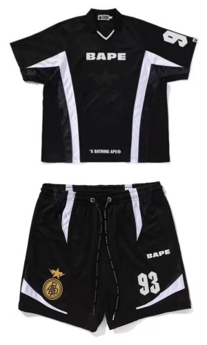 Vintage Color Block Stripe No.93 Jersey Tee & Shorts Set 3 colors 29219920