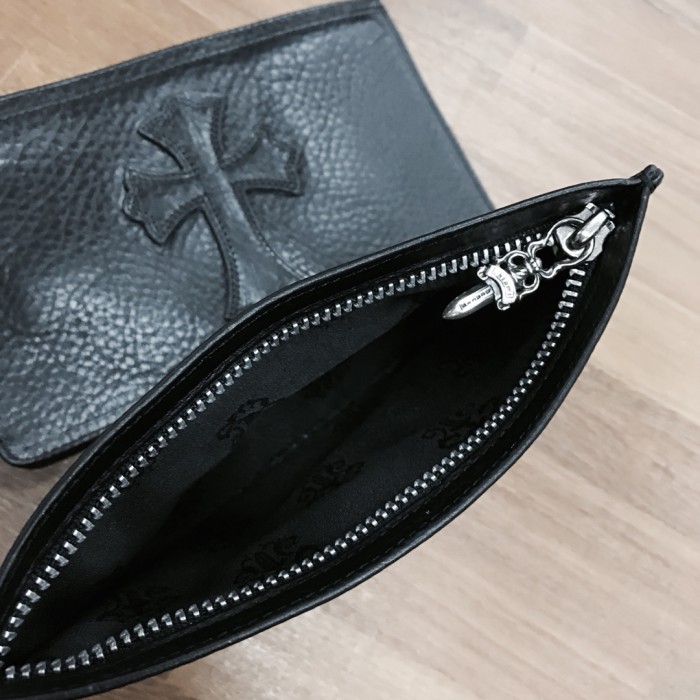 Cow Leather Black White Cross Patch Slim Cash Card Wallet 2 colors 29222380