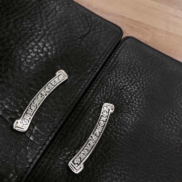 Cow Leather Black White Cross Patch Slim Cash Card Wallet 2 colors 29222380
