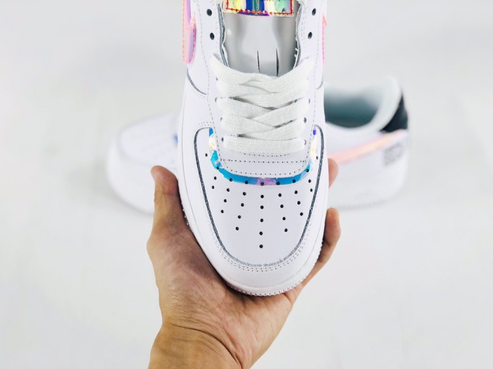 Air Force 1 Low Have A Good Game Removable Iridescent Swoosh White Sneakers 29225556