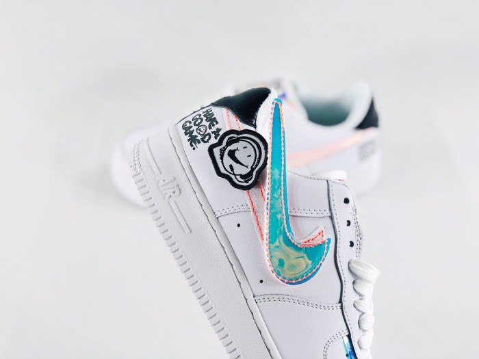 Air Force 1 Low Have A Good Game Removable Iridescent Swoosh White Sneakers 29225556