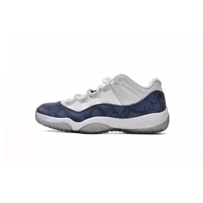 [plus-size shoes] Air @j11 Low Low White Grey Snakeskin Print Panel Retro Basketball Sneakers 2 colors 29225424