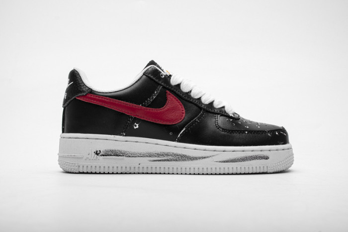 Air Force 1 Low Distressed Splatter Graffiti Black Red Contrast Sneakers 2 colors 29225491