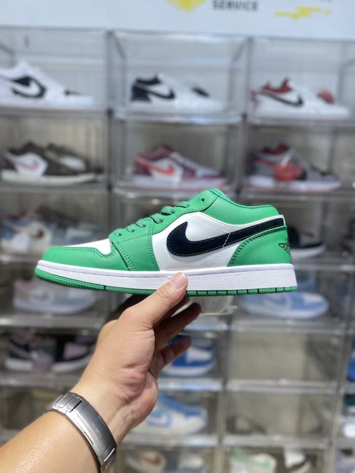 [plus-size shoes] Air @j1 Low  Low Black White Green Celtics Color Block Sneakers 2 colors 29225307
