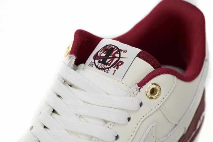 Air Force 1 40th Anniversary Off White Burgundy Double Swoosh Retro Leather Sneakers 29225442
