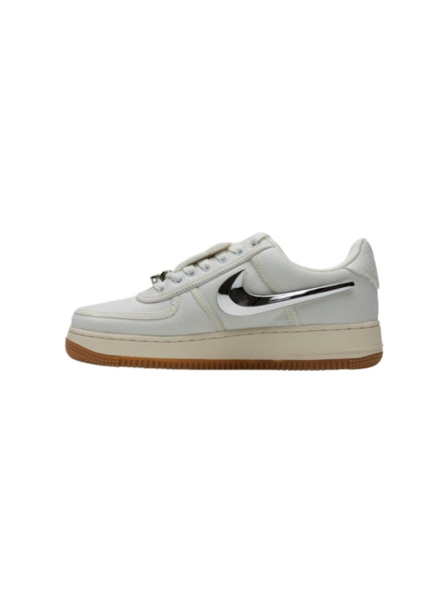 [plus-size shoes] 1:1 quality version Air Force 1 Low Off White Canvas Removable Metallic Silver Swoosh Gum Outsole Sneakers 29225509