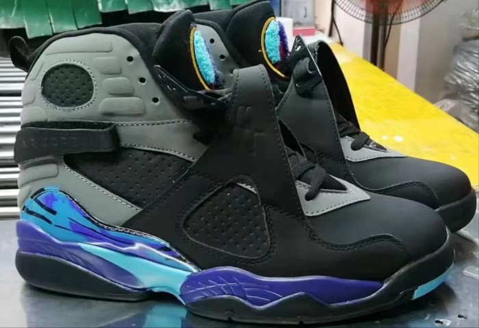 [plus-size shoes] Air @j8 Retro Aqua OG Black & Blue High-Top Vintage Basketball Shoes 15 colors 29247370