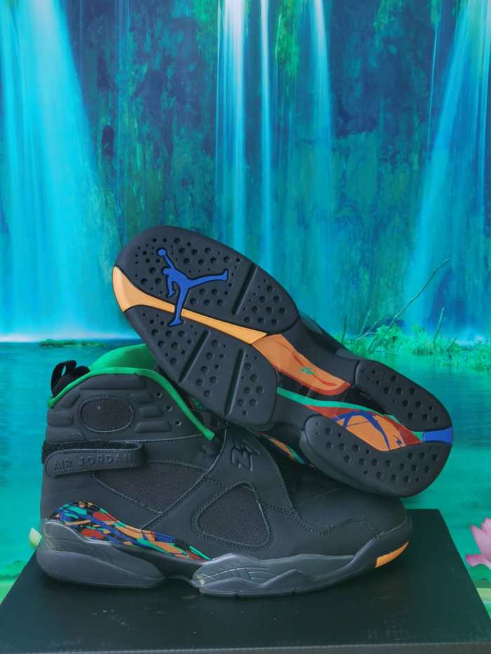 [plus-size shoes] Air @j8 Retro Aqua OG Black & Blue High-Top Vintage Basketball Shoes 15 colors 29247370