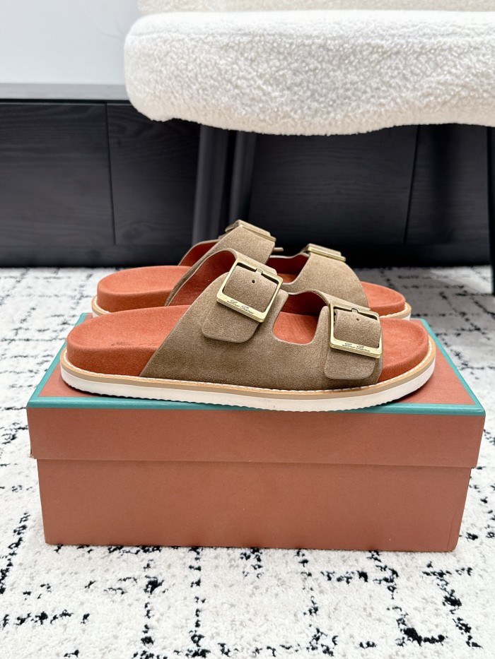 [plus-size shoes]1:1 quality versionDouble Buckle Suede EVA Foam Birkenstock Style Slide Sandals 5 colors 29247665