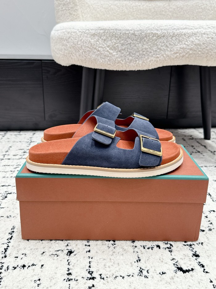 [plus-size shoes]1:1 quality versionDouble Buckle Suede EVA Foam Birkenstock Style Slide Sandals 5 colors 29247665