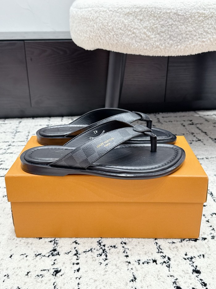 [plus-size shoes]1:1 quality version Floral Print Black Leather Flip Flops Flat Thong Sandals 6 colors 29247615