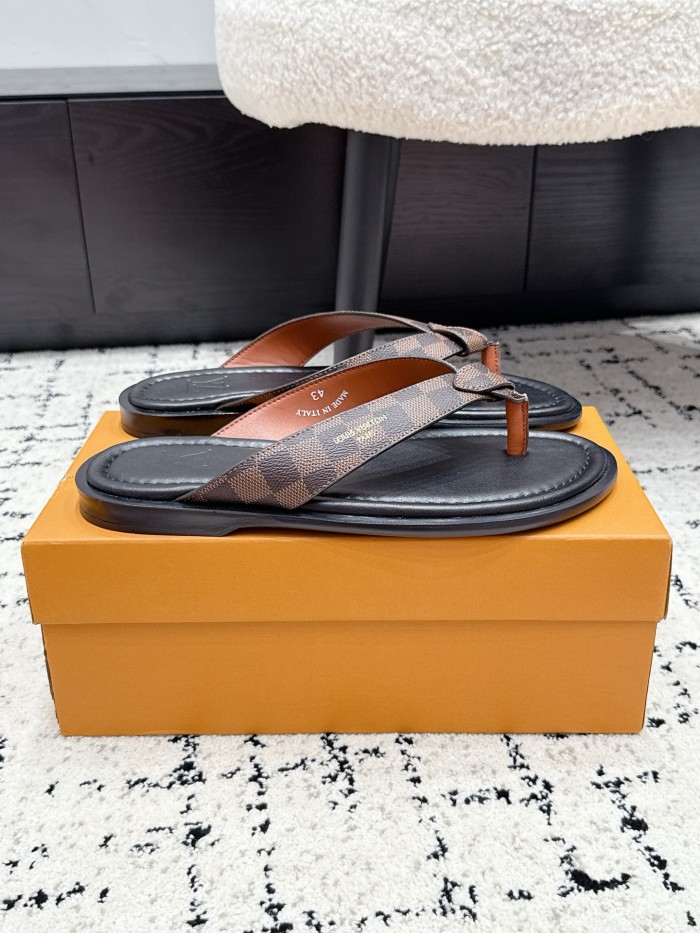 [plus-size shoes]1:1 quality version Floral Print Black Leather Flip Flops Flat Thong Sandals 6 colors 29247615