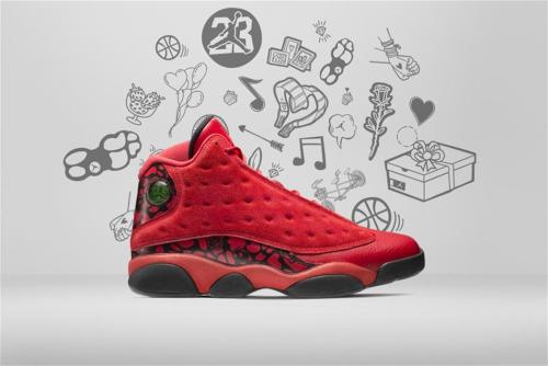 Copy [plus-size shoes] Air @j13 What Is Love Gym Red Black Scratch Off Leather Shock Absorbing High Top Basketball Sneakers 29284030