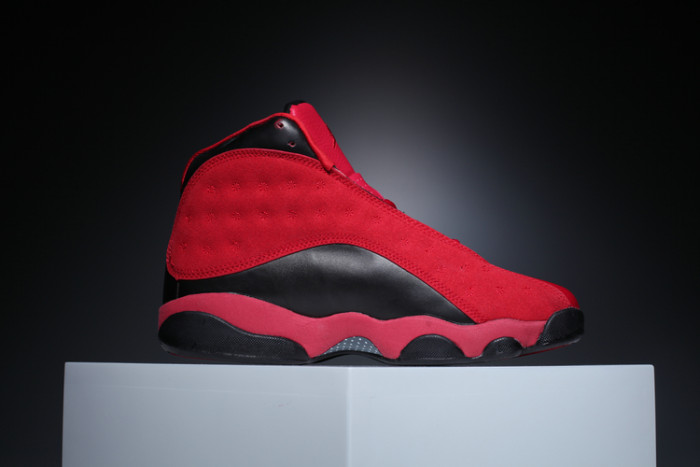Copy [plus-size shoes] Air @j13 What Is Love Gym Red Black Scratch Off Leather Shock Absorbing High Top Basketball Sneakers 29284030