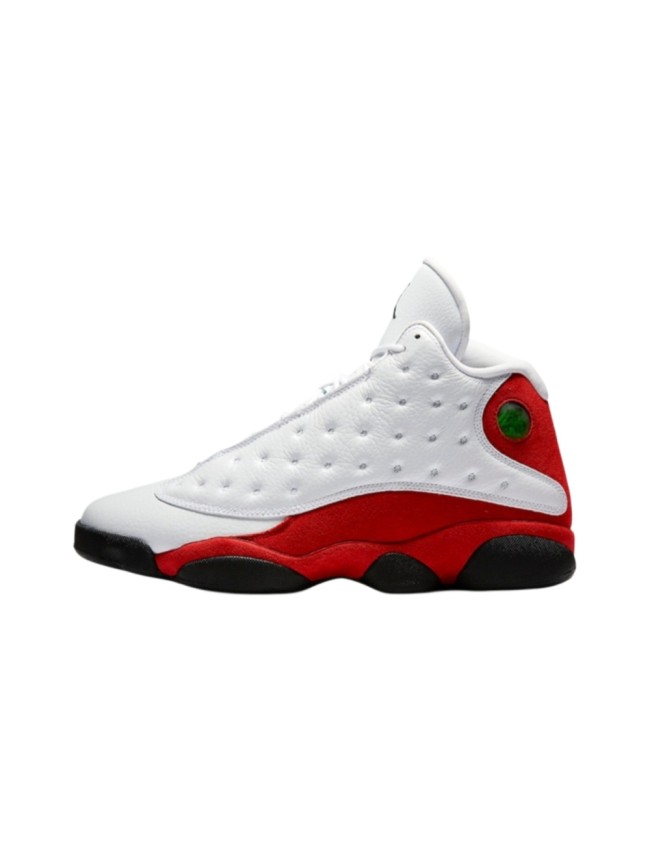 Copy [plus-size shoes] Air @j13 Chicago White Red Genuine Leather Cushion Support Non Slip High Top Basketball Shoes 29284033
