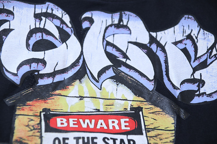 High Street Mad Dog Cross No Guts No Glory Phrase Double Sided Print Oversized Tee 29287282