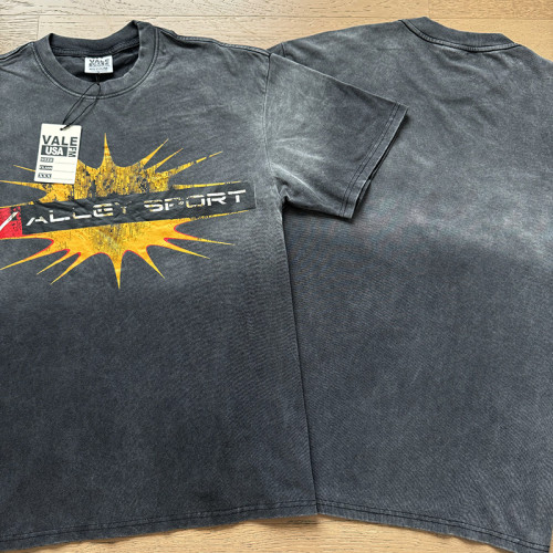 Valley Sport Explosion Radiant Logo Front Single Side Print Oversized Washed Tee 29288348