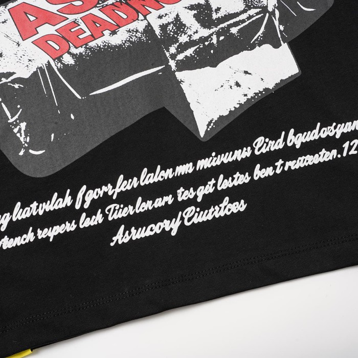 Asaali In Loving Memory Letter Pablo Escobar Face Print Birth Death Year Gun Handcuff Oversized Tee 29288692