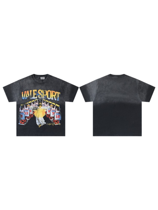 Valesport Gradient Letter Jesus Basketball Jersey Locker Room Front Only Print Washed Tee 29288351