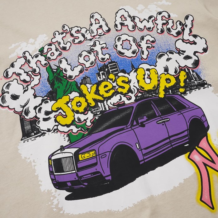 Jokes Up Tour Purple Luxury SUV Car NY Graffiti Double Sided Print Tee 2 colors 29288649