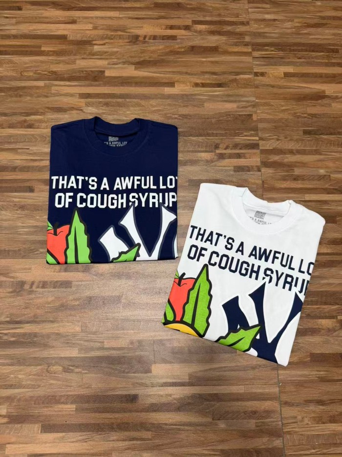 Weed Leaf Peace Symbol Apple NY Graffiti Double Sided Print Tee 2 colors 29288701